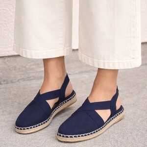 Lucky Brand Navy Canvas Espadrille Sandals – Women’s Size 9